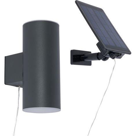 Litecraft Bao Up & Down Wall Light LED Outdoor Solar Power Fitting - Anthracite (1/5)