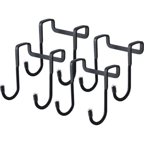 4 Pièces Crochet de Porte, Reversible Crochets, Patère pour Porte, Crochet de Porte Sans Percage, Porte Manteau Pour Porte à Suspendre pour Portes Tiroirs Placards Bains Cuisine (1/5)