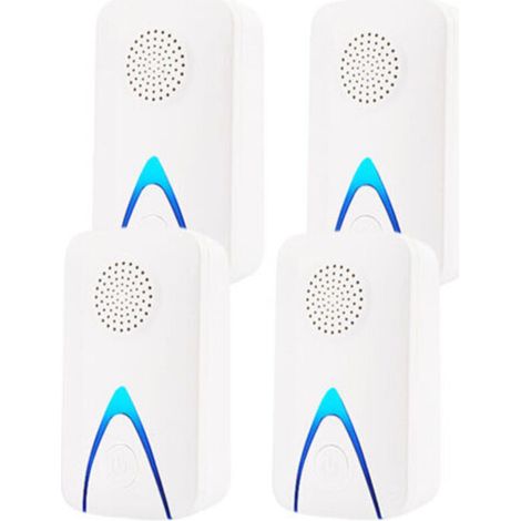 Répulsif électronique anti-rongeurs et moustiques pour intérieur – 4 unités, dispositif ultrasonique efficace contre souris, rats, cafards et insectes volants, sans produits chimiques, adapté aux mais