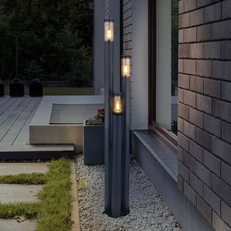 [GEBRAUCHT] B-Ware Globo Mastleuchte Stehleuchte Boston 3-flammig LED dimmbar anthrazit 170cm (1/2)