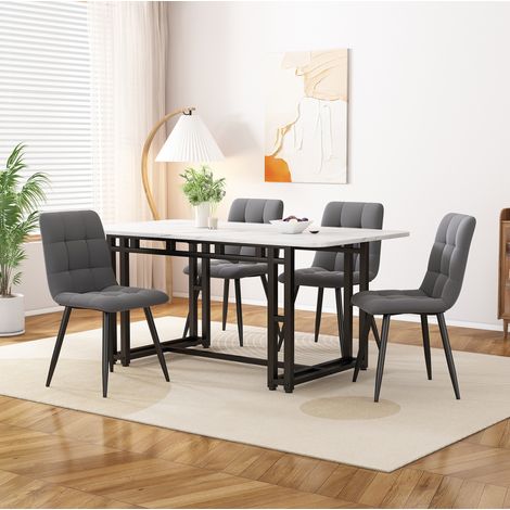 Tavolo pranzo moderno in MDF e metallo 120 cm OKMYHOME