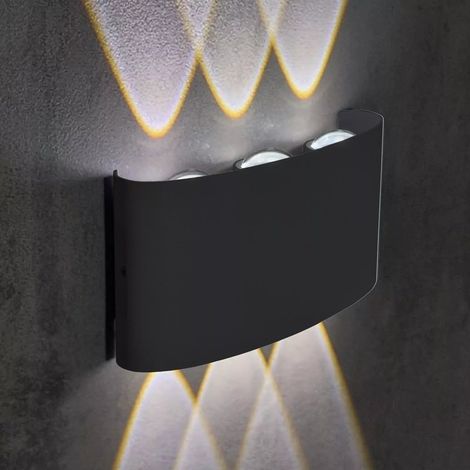 Applique LED nero  16W Doppia Luce IP65 per Esterni 4000k
