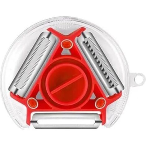 Éplucheur Rotatif - Éplucheur Multifonctionnel - Pour Pommes De Terre Et Légumes - Acier Inoxydable - 3 En 1 - 1 Pièce (1/5)