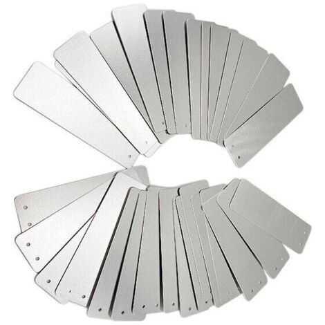 100 étiquettes en aluminium pour le jardinage - Rectangle, panneaux de signalisation pour l'extérieur, panneaux en métal, étiquettes pour les plantes de jardinage, panneaux de signalisation en alumini (1/5)
