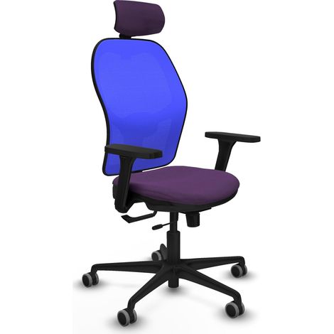 Chaise de bureau piqueras y crespo Jorquera bleu Bali accoudoirs 3D (1/2)