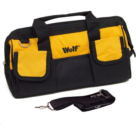 Wolf 16-inch Heavy Duty Tool Bag, Compact Workshop Storage & Cabin Travel Carry Use (1/4)