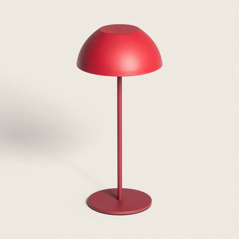 LED Tischlampe 2W Tragbar mit Batterie USB wiederaufladbar Mugla Rot
