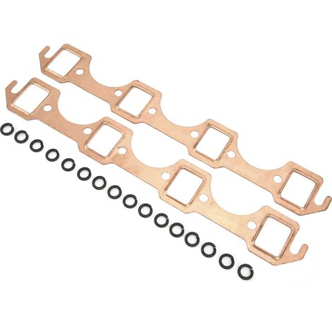 Jeu de joints de collecteur d'échappement en deux parties pour moteurs Ford small block SBF 289 302 351W. (1/5)