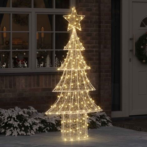 Weihnachtsbaum mit 240 LEDs Warmweiß 150 cm Acryl (1/5)