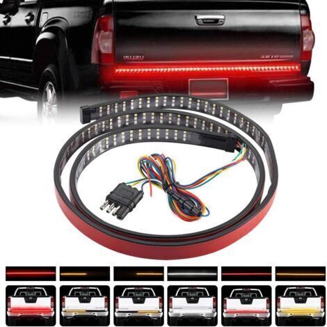 Barre lumineuse de hayon de camion 49 "Flèche Triple rangée LED Clignotant Frein inverse Barre lumineuse clignotante double (1/5)