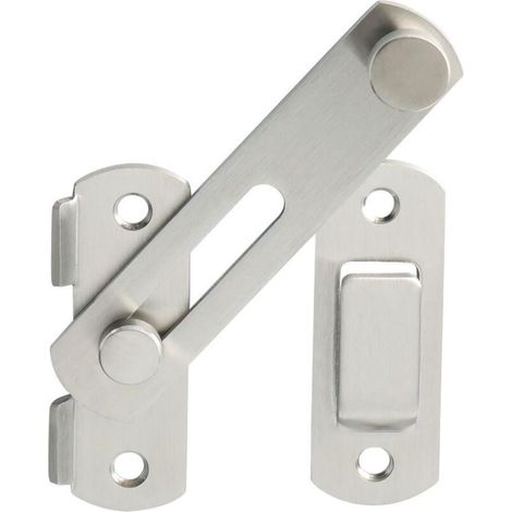 High Performance Folding Door Bolt, Door Security Lock, Silver
