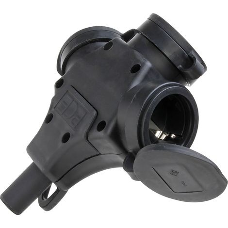 Kopp Sockel de Stecker 2p+t Schwarz 250 V mit Abdeckung - Brand EAN: 4008224667128