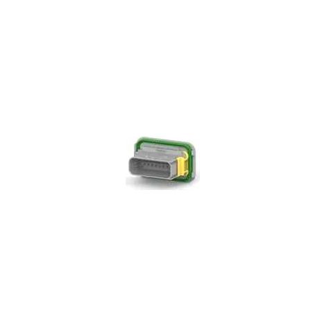 Connettore Heavy Duty Sealed 1.6X0.6 porta maschio 18vie grigio