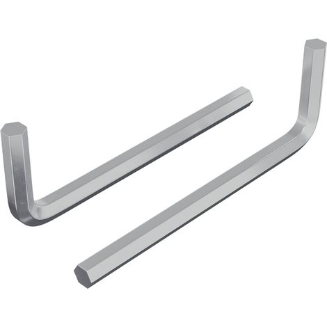 Clé hexagonale 2 pcs Argenté 32 x 86 mm Acier