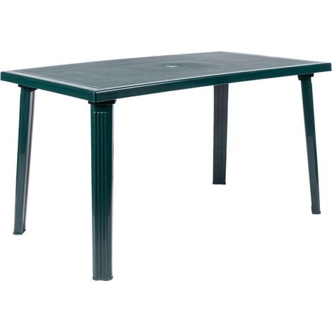 tavolo da esterno "domingo" in polipropilene verde 130x75x73 cm (1/3)
