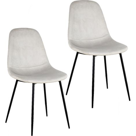 Lot de 2 chaises en velours design scandinave GIULIA