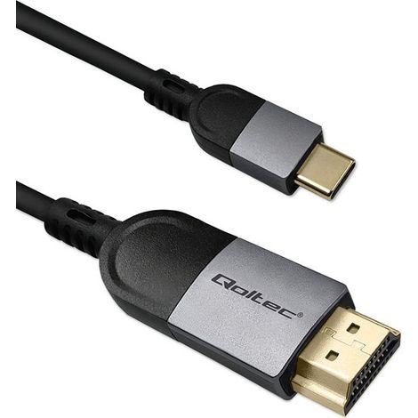 Câble adaptateur Qoltec USB-C vers HDMI haute vitesse 4K 60 Hz 32 AWG 2 m (1/5)