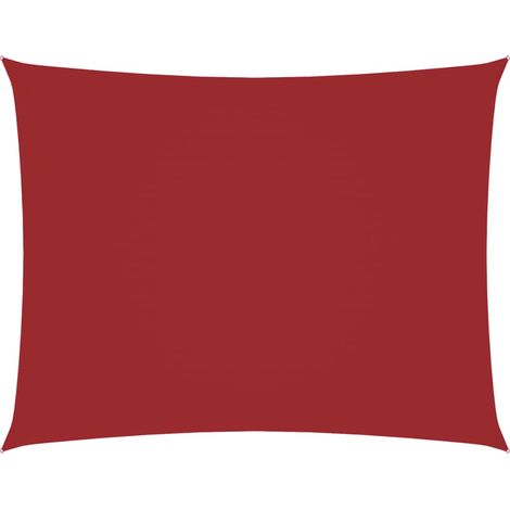 Maison Exclusive - Toldo de vela rectangular tela Oxford rojo 5x6