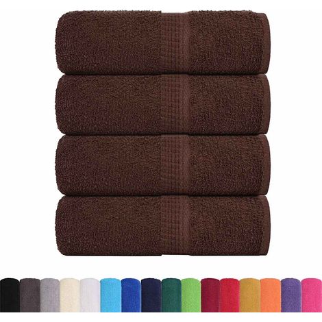 vidaXL Toallas de invitados FROGN 4 uds marrón 30x50 cm 360 g/m² (1/2)