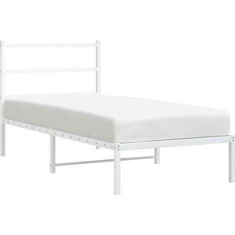Maison Exclusive - Giroletto con Testiera Metallo Bianco 90x200 cm