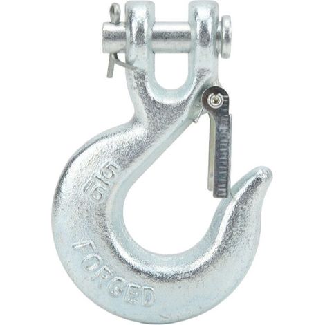 Crochet coulissant à chape 5/16 pouces – Acier au carbone – Charge maximale 4700 lb – Loquet de sécurité pour treuil de 5000 à 6000 lb (1/5)