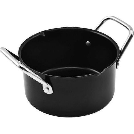 Marmite en acier au carbone épais et résistant, 1 pièce, antiadhésive, idéale pour le camping et la cuisine. (1/2)