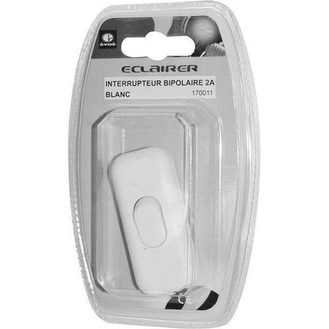 Interrupteur Bipolaire Noir Sécurité Renforcée Pour Luminaires - Croma Collection