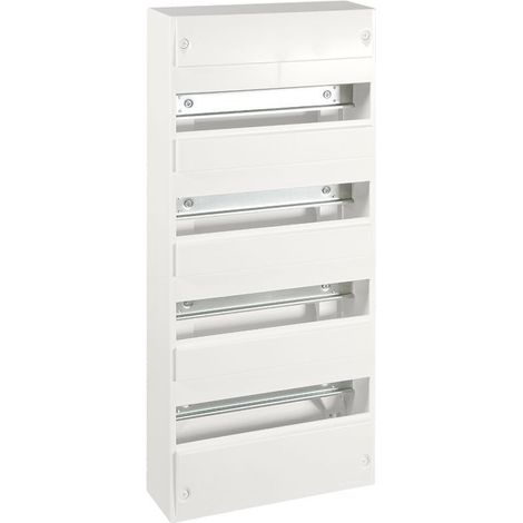 Coffret d'intérieur 52 modules - 4 rangées - sans bornier - 607x250x90mm - Eur'Ohm