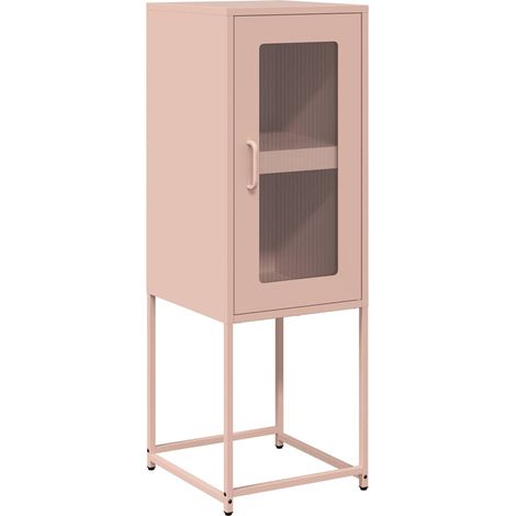 Maison La Vie - Buffet Salon Moderne - Meuble de rangement - rose 36x39x107 cm acier laminé à froid bu5007