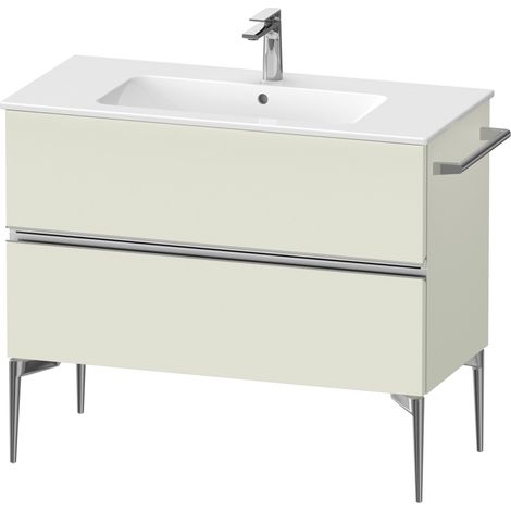Duravit Sivida mueble bajo lavabo, 2 cajones, tirador cromado,