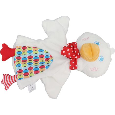 Couverture Sécurité Bébé Douce avec Animaux en Peluche pour Nouveau-né - Blanc (1/5)