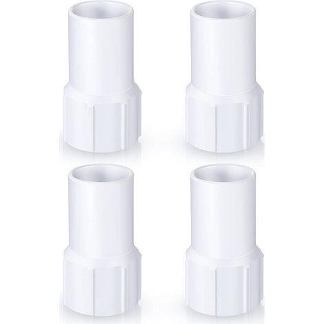 Manchons filetés pour tuyau d'aspiration de piscine 1 pouce 1/4 raccord d'extrémité en spirale lot de 4 pièces (1/5)
