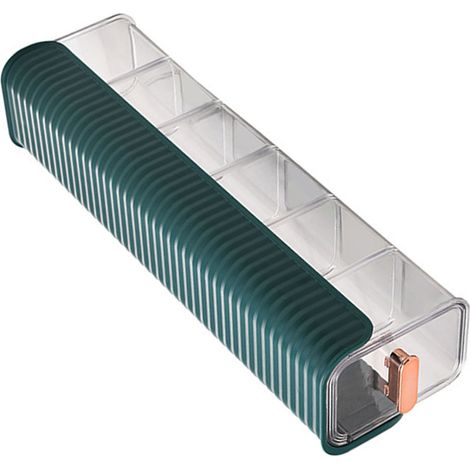 Rangee sous-vêtements murale amovible, anti-poussière et anti-humidité, tiroir mural de rangement pour chambre à coucher, vert foncé (1/5)