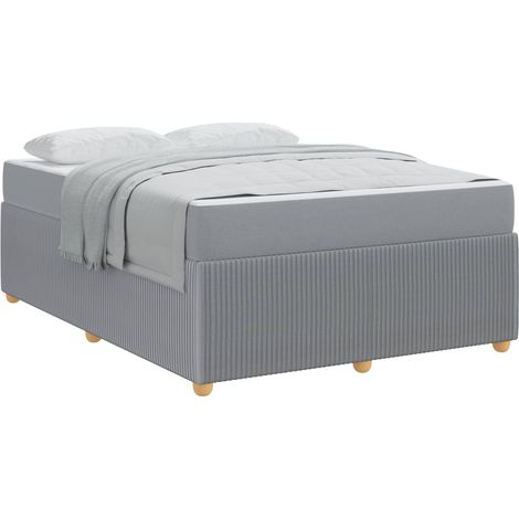 Maison Exclusive - Struttura del letto Grigio chiaro 160 x 200 cm Tessuto (1/5)