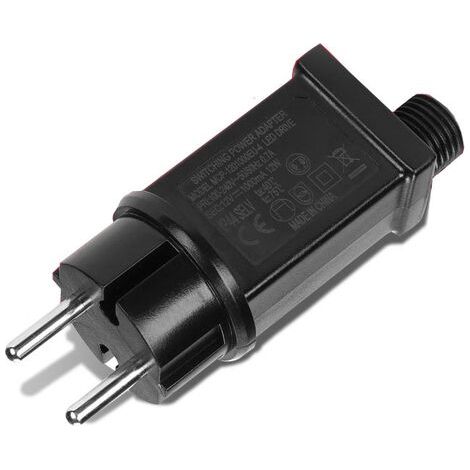 Transformateur LED 12V 12W étanche IP44 – Pour guirlandes lumineuses intérieures et extérieures – Protection contre courts-circuits