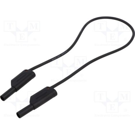 Cable Prueba Con Bananas 4mm 32amp Negro 0,5 Metros Vsfk85002550-sw