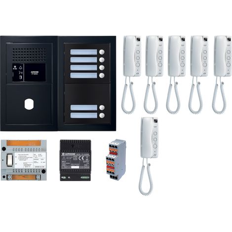 Pack audio 6 post complet noir - AIPHONE - 200449
