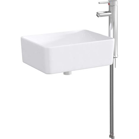 vidaXL Bathroom Wash Basin Chrome 40.5 x 30.5 x 13 cm Metal