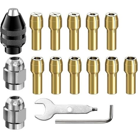 Lot de 16 colliers de serrage en laiton sans clé 0,5-3,2 mm (1/5)