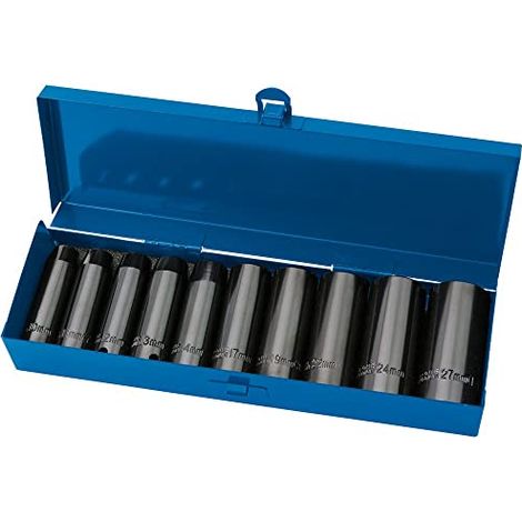 Draper Expert 38369 - Set di chiavi a bussola metriche Hi-Torq, attacco quadro da 1/2", 10 pezzi, colore: nero (1/4)