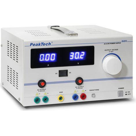 Alimentatore da laboratorio stabilizzato AC/DC, 0-30 V/5 A (1/5)