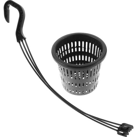 Jardinières suspendues TEHAUX, design gain de place pour orchidées, en plastique noir (1/5)