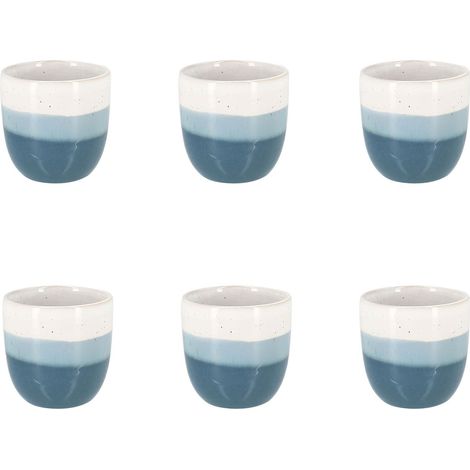Lot de 6 tasses expresso en grès 11cl, RIGA