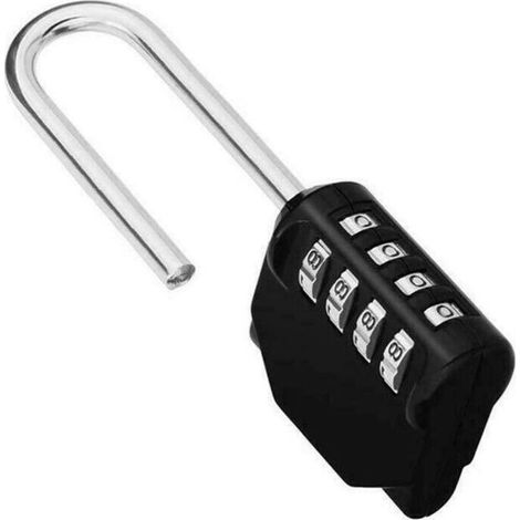 4 Digit Number Combination Pad Lock Long Shackle Padlock Outdoor Waterproof Lock Suitcase Luggage Coded Lock (1/5)