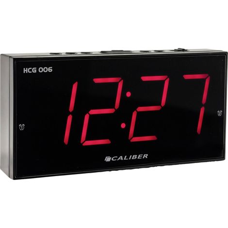 Réveil numérique Caliber HCG006 avec fonction Snooze Double Alarme - Noir (1/5)