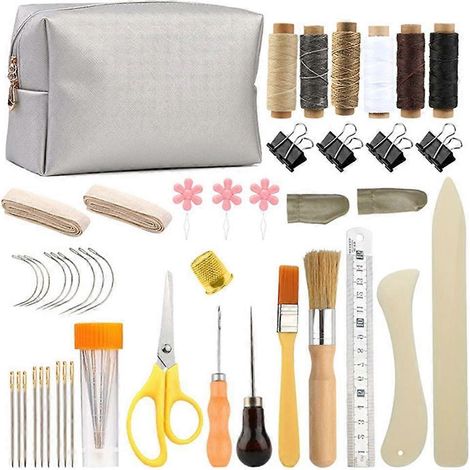 Outils de base pour le travail du cuir : kit d'outils de couture à la main (1/5)