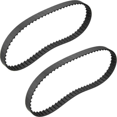 2x 142XL Gummizahnriemen Synchronzahnriemenscheiben mit geschlossenem Kreislauf, 10 mm Breite