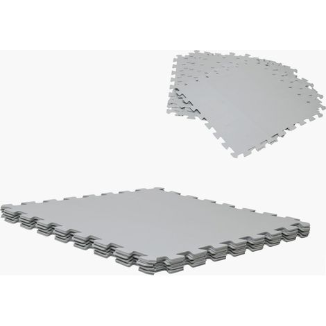 Werka Pro – Dalle pour piscine grise 50x50cm – Épaisseur 3mm – Lot de 9 pièces – Tapis de sol pour extérieur – Résistance aux intempéries