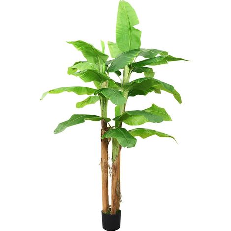 vidaXL Albero di Banane Artificiale con Vaso 300 cm Verde (1/5)