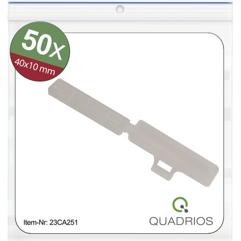 Quadrios 23CA251 23CA251 Zeichenträger Montage-Art: Kabelbinder Beschriftungsfläche: 9.5 x 41 mm Tra